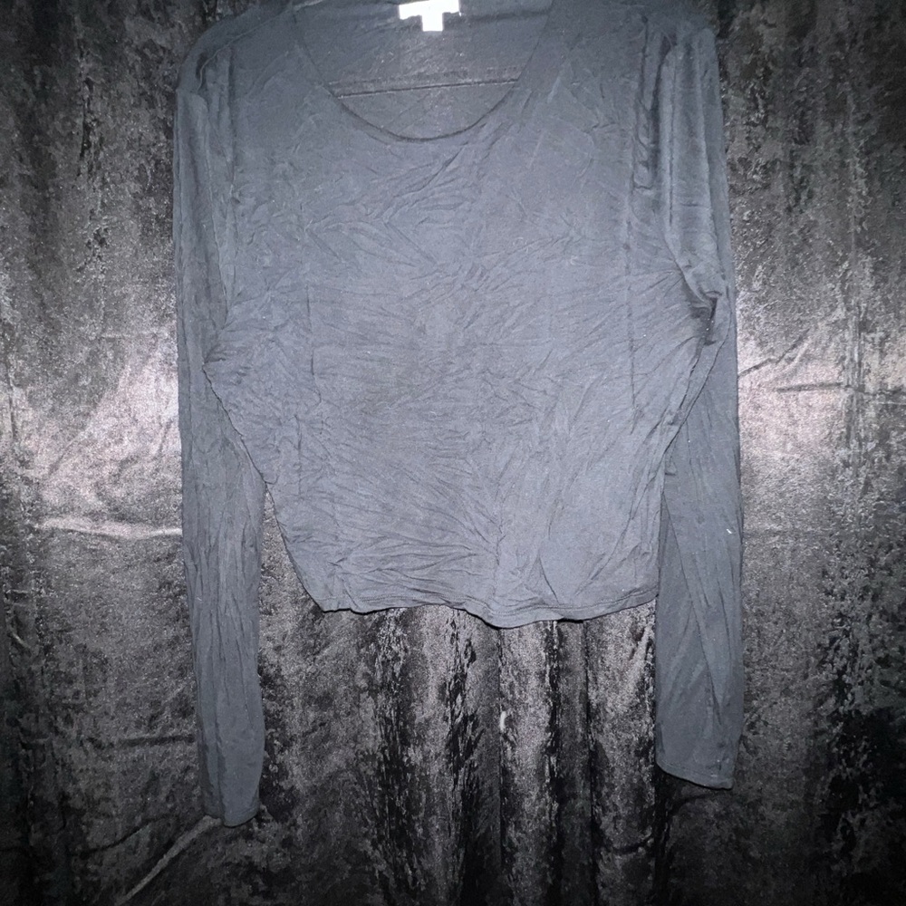 Bar III Black Long Sleeve Women's Top